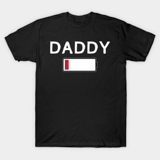 Funny Family Matching Shirt Set Daddy Battery Life T-shirt T-Shirt